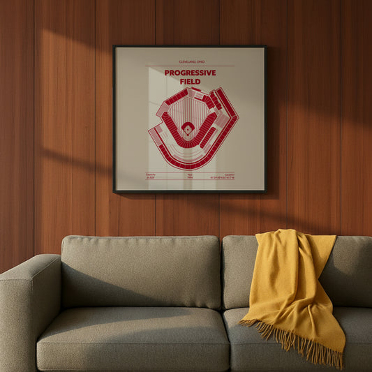 PROGRESSIVE FIELD STADIUM Signature - Minimal