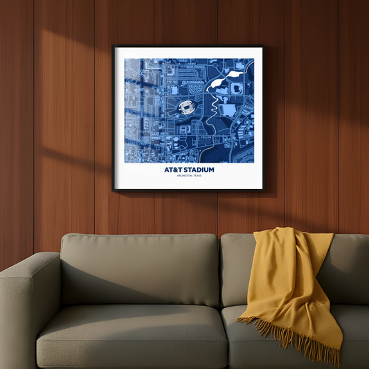 AT&T Soccer Stadium - City Map Dark