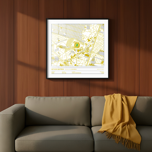 Estadio Azteca Soccer Stadium - City Map Light