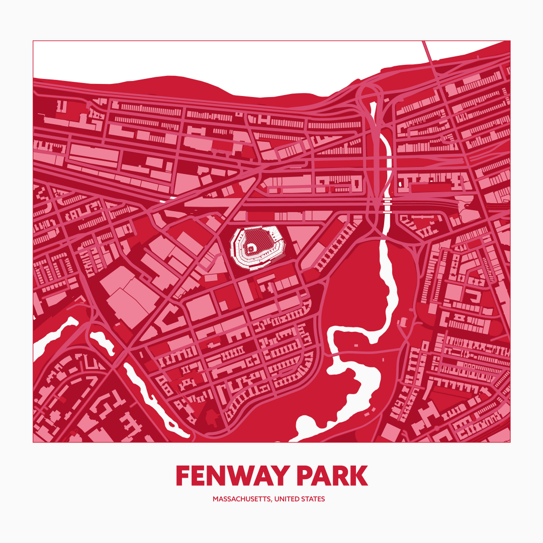 FENWAY PARK STADIUM Aerial - Minimal