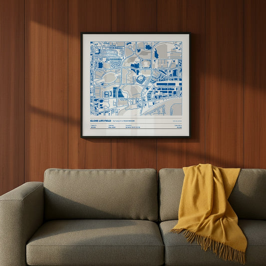 Globe Life Field Stadium - City Map Light