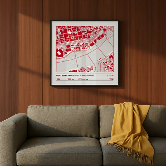 Great American Ball Park Stadium - City Map Light