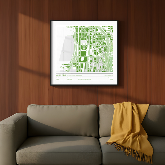 Lumen Field Soccer Stadium - City Map Light