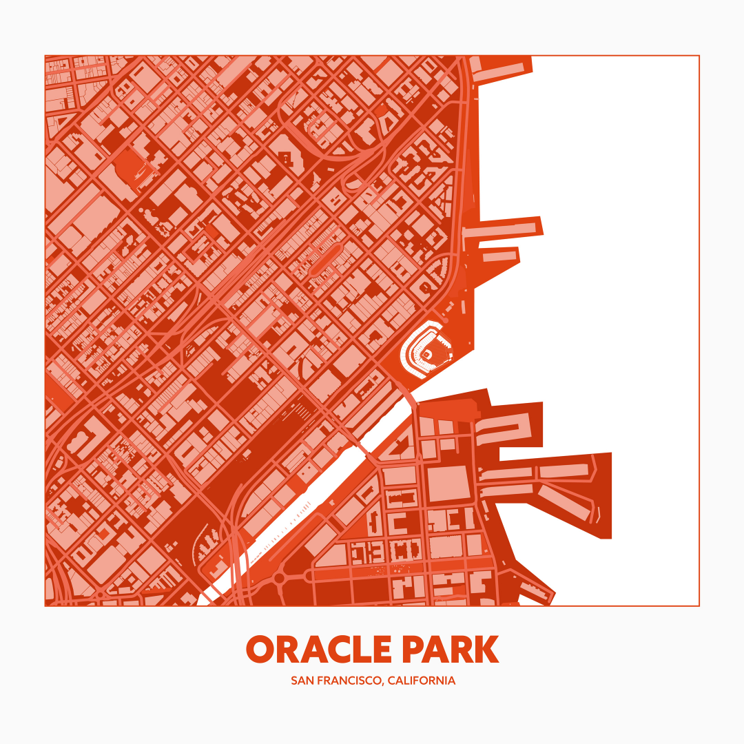 ORACLE PARK STADIUM Aerial - Minimal