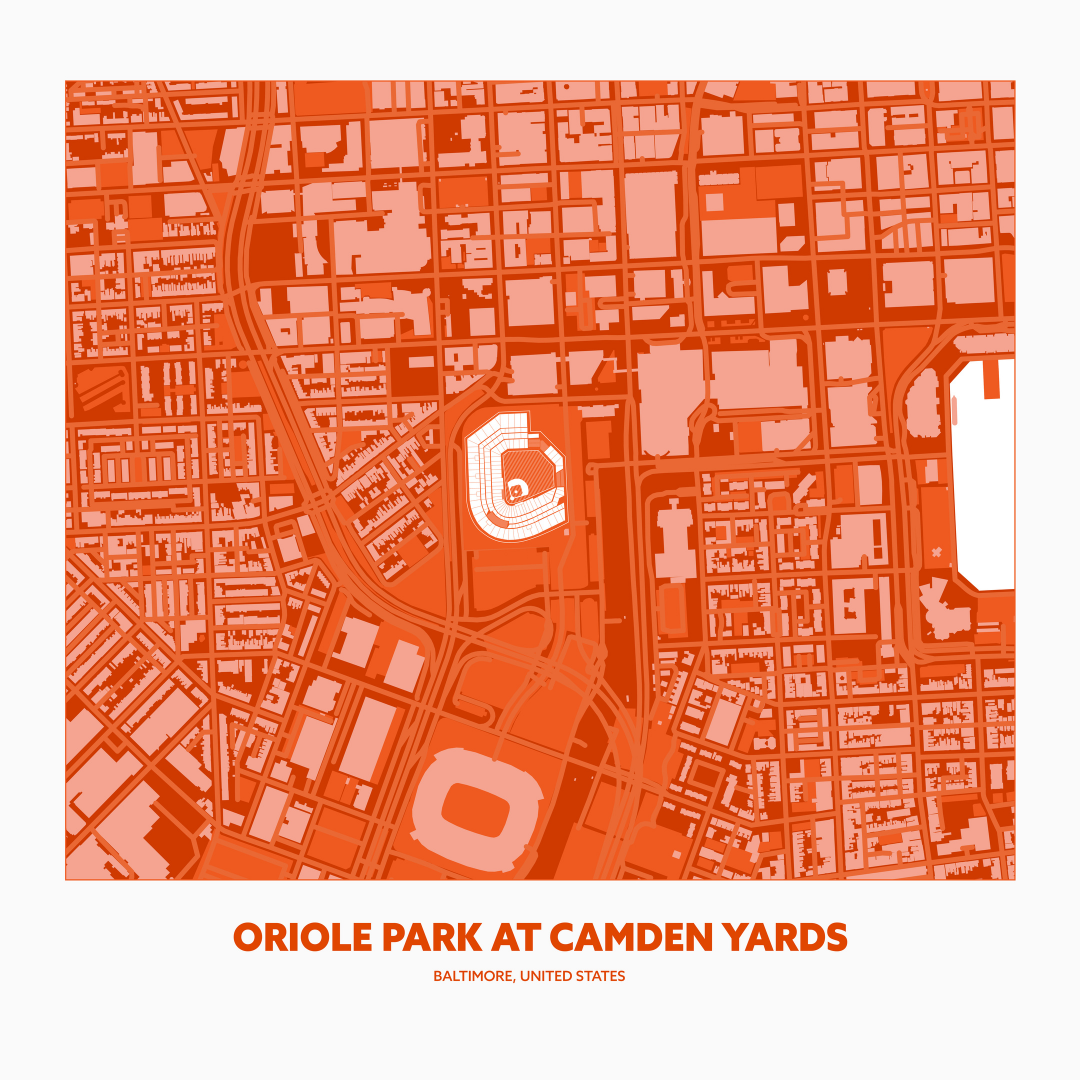 ORIOLE PARK AT CAMDEN YARDS STADIUM Aerial - Minimal