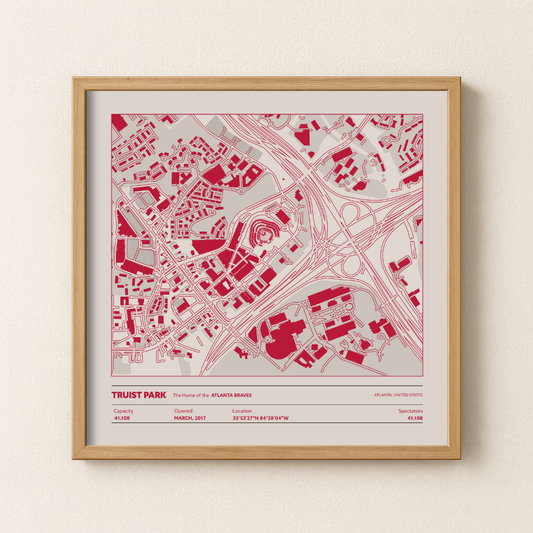 Truist Park Stadium - City Map Light