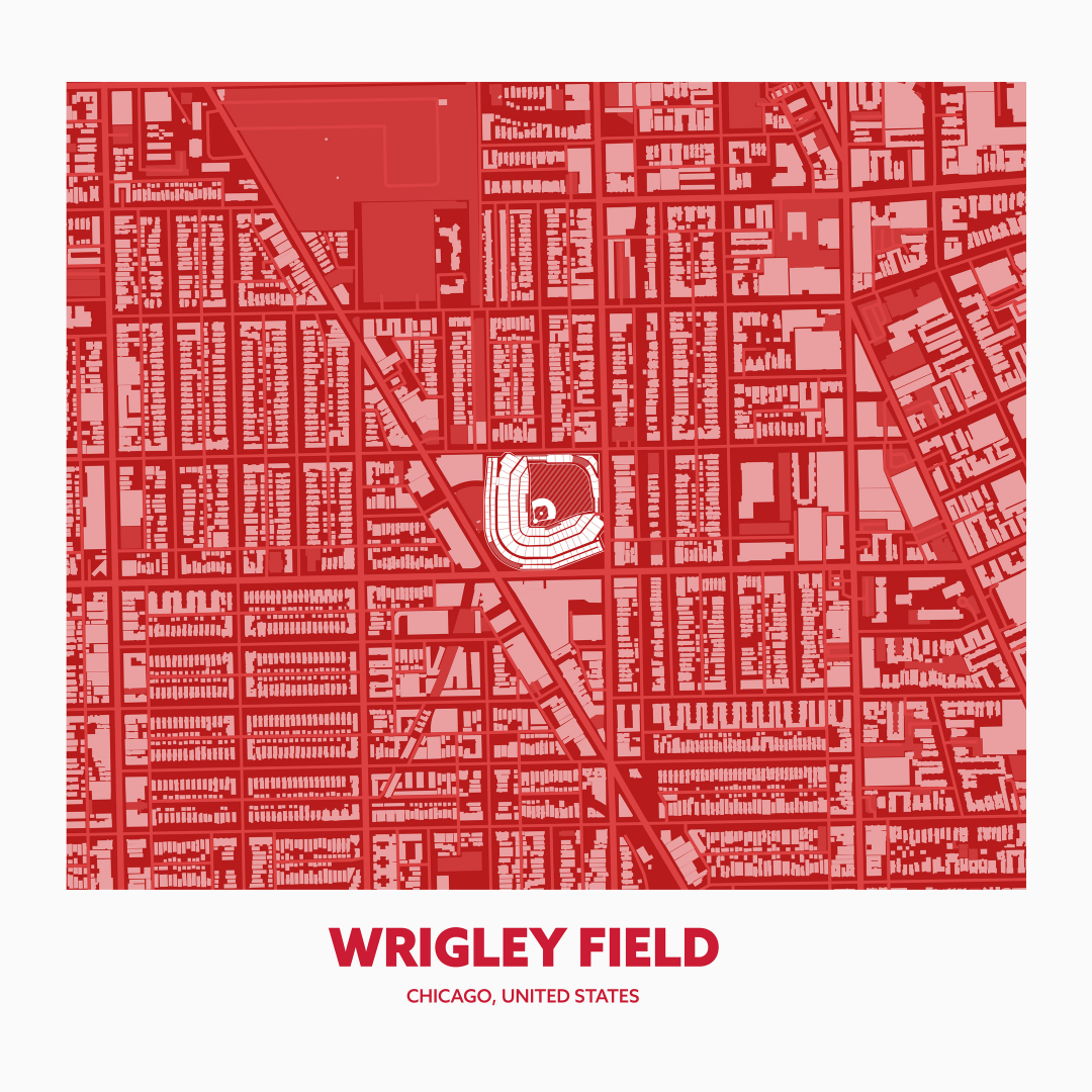 WRIGLEY FIELD STADIUM Aerial - Minimal