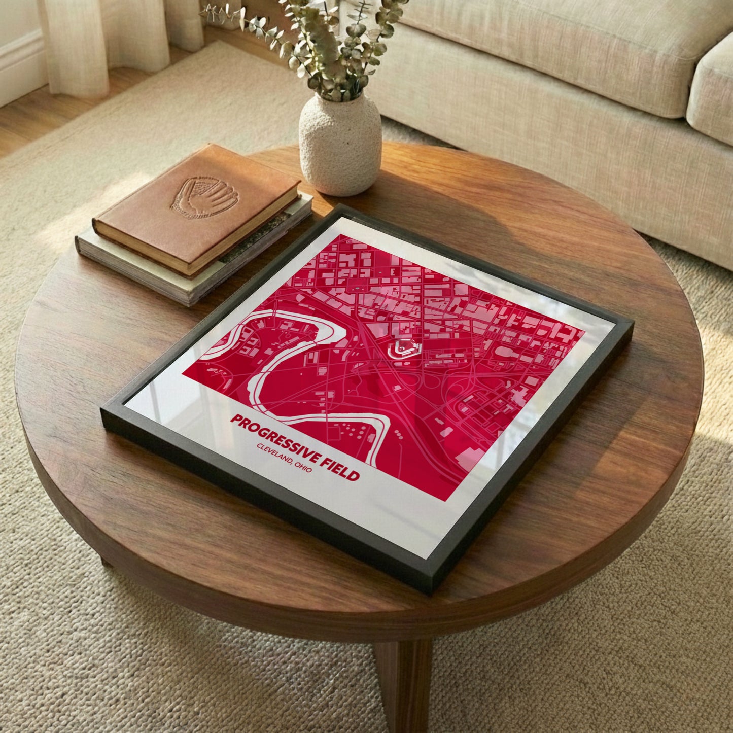 Progressive Field Stadium - City Map Dark