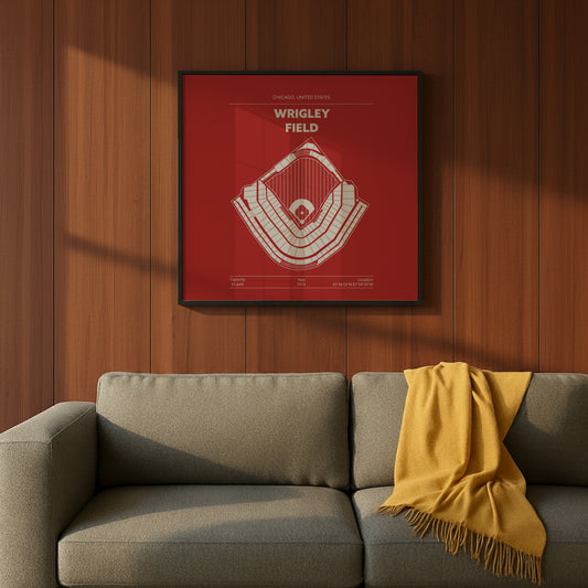 WRIGLEY FIELD STADIUM Signature - Detailed