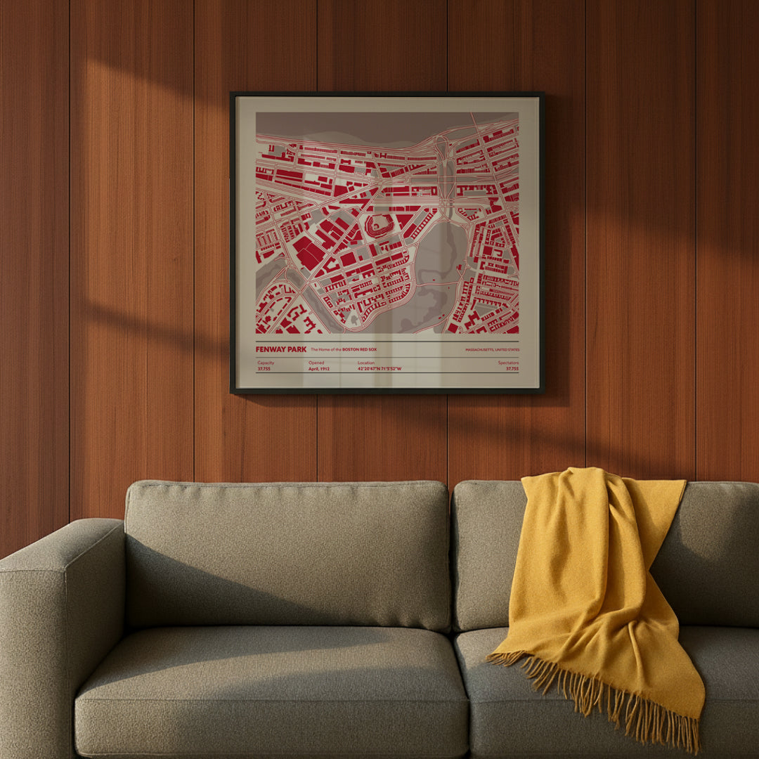 Fenway Park Stadium - City Map Light