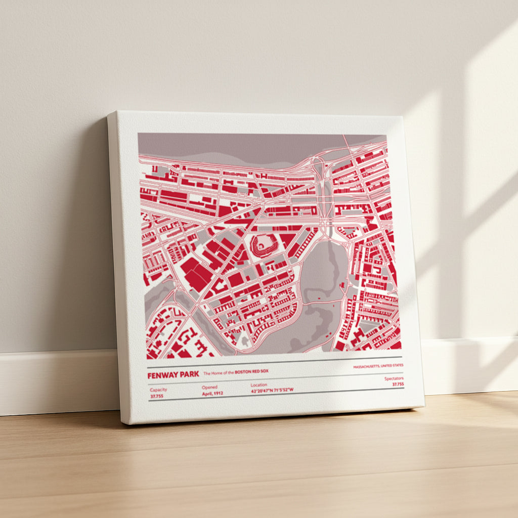 Fenway Park Stadium - City Map Light