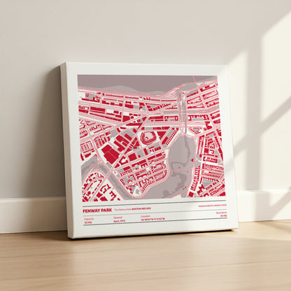 Fenway Park Stadium - City Map Light