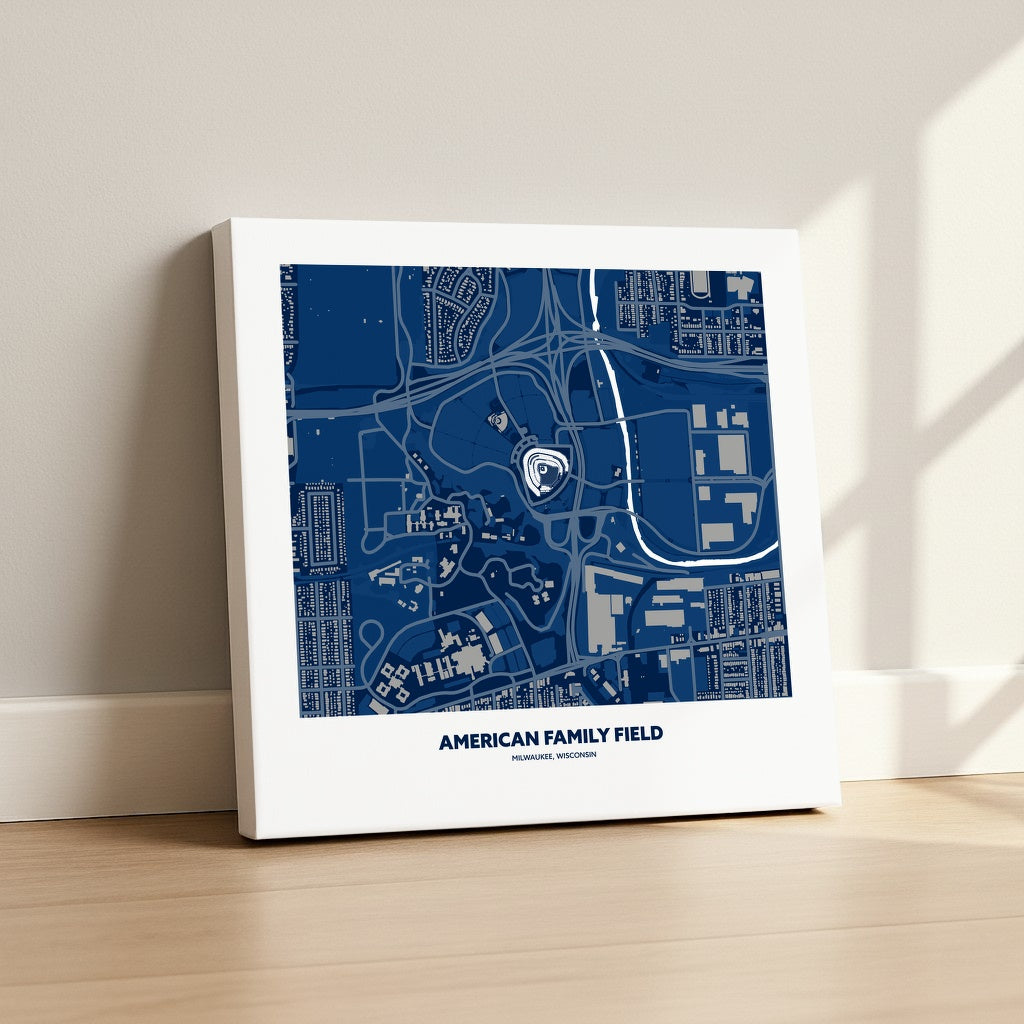 American Family Field Stadium - City Map Dark