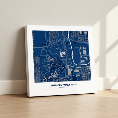 American Family Field Stadium - City Map Dark