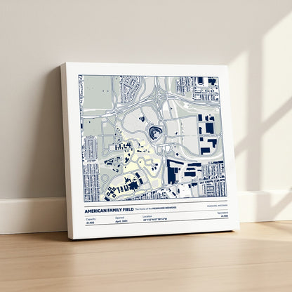American Family Field Stadium - City Map Light