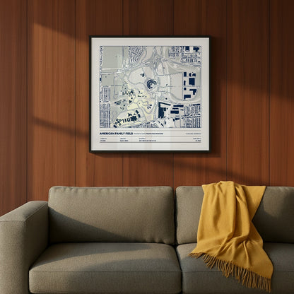 American Family Field Stadium - City Map Light