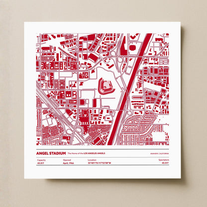 Angel Stadium - City Map Light