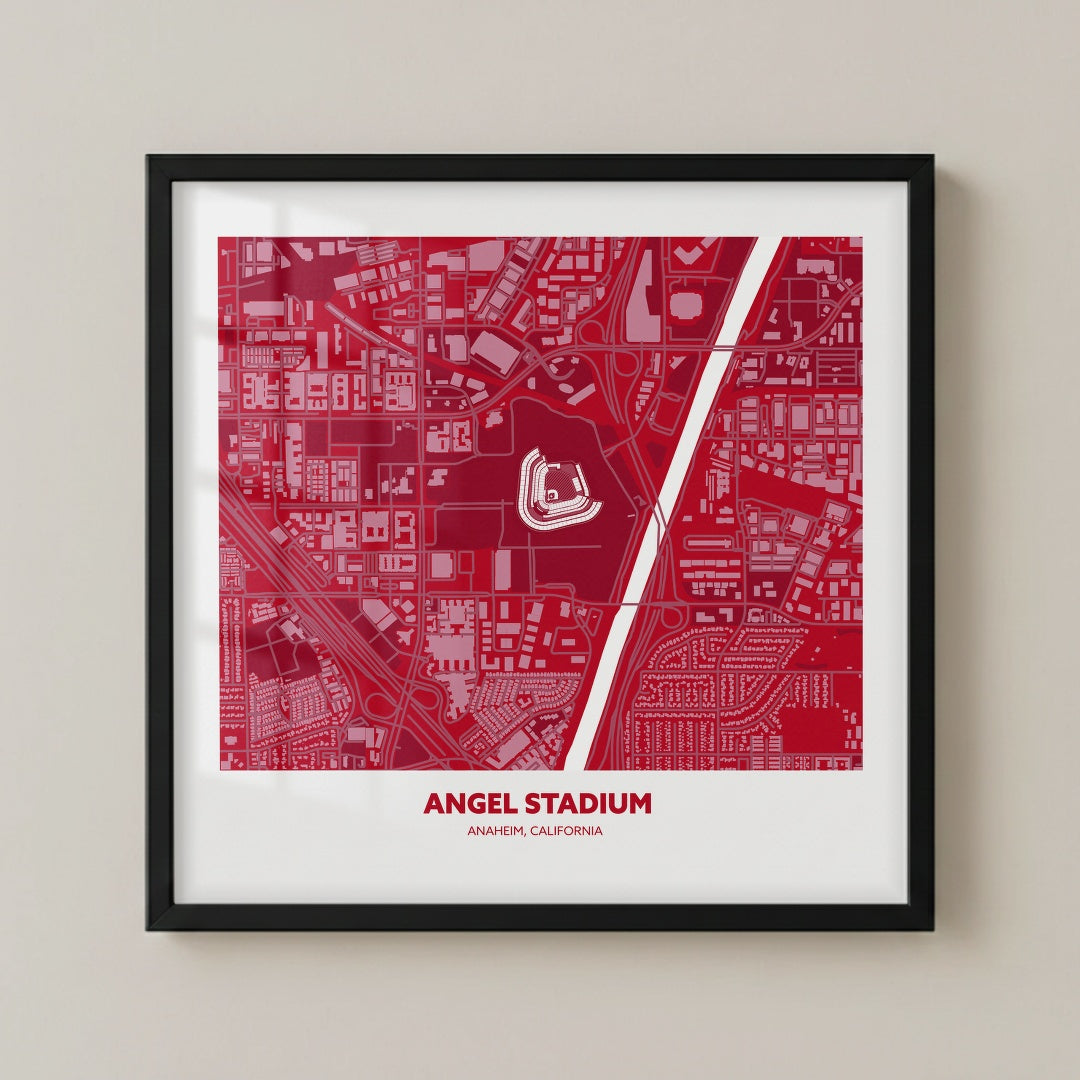 Angel Stadium - City Map Dark
