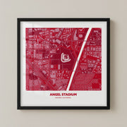Angel Stadium - City Map Dark