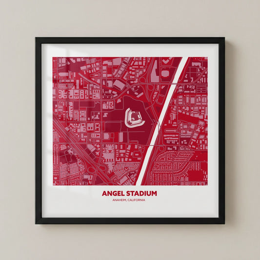 Angel Stadium - City Map Dark