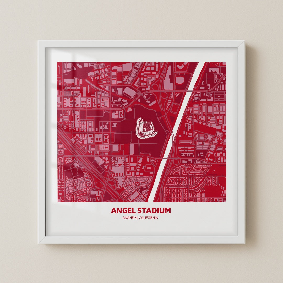 Angel Stadium - City Map Dark