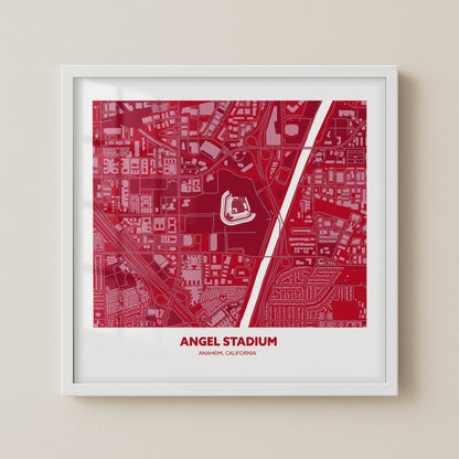 Angel Stadium - City Map Dark