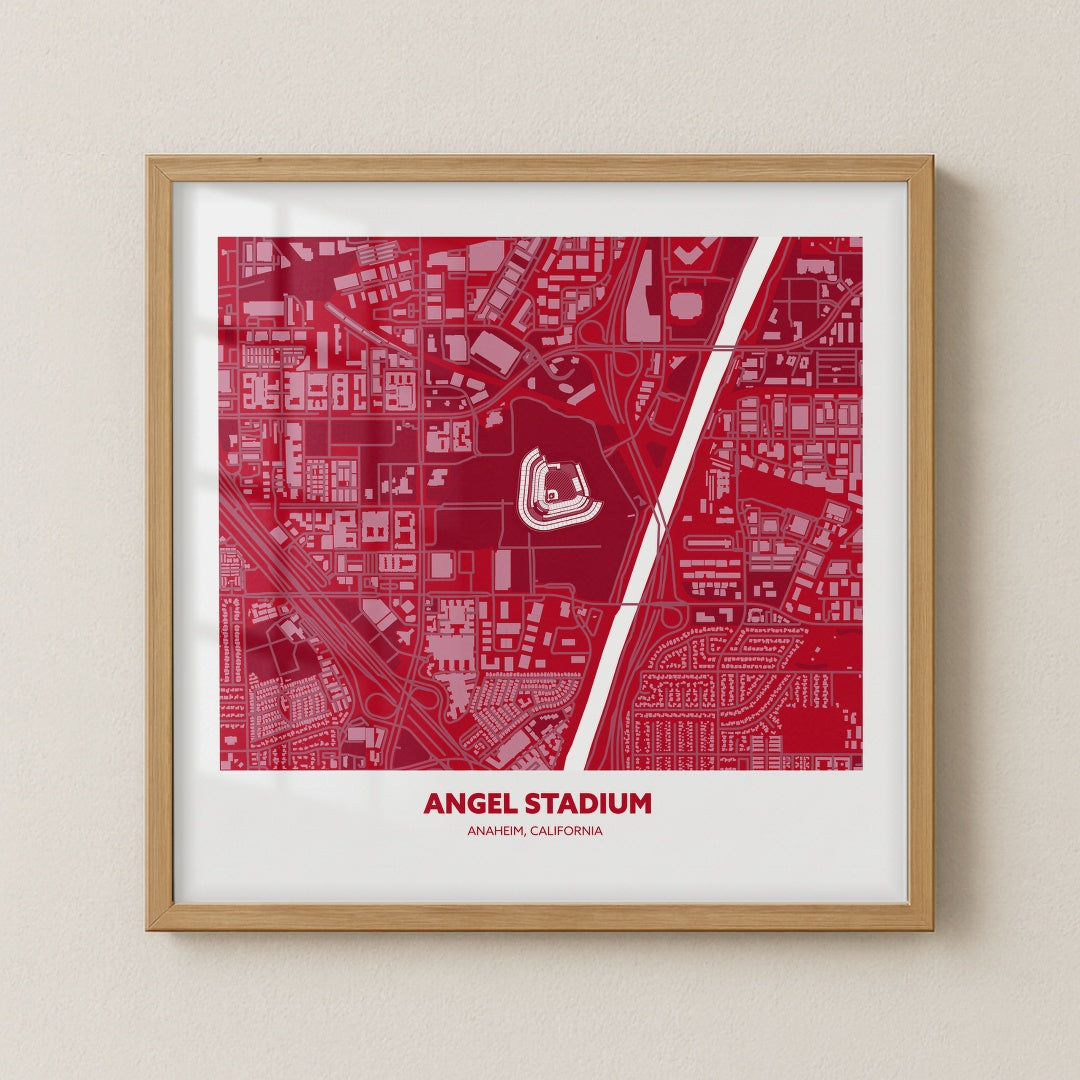 Angel Stadium - City Map Dark