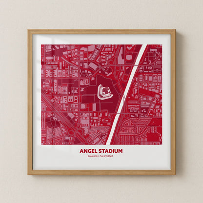 Angel Stadium - City Map Dark