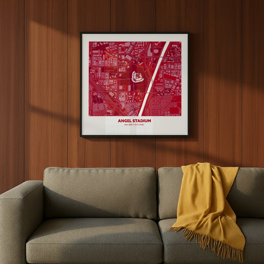 Angel Stadium - City Map Dark