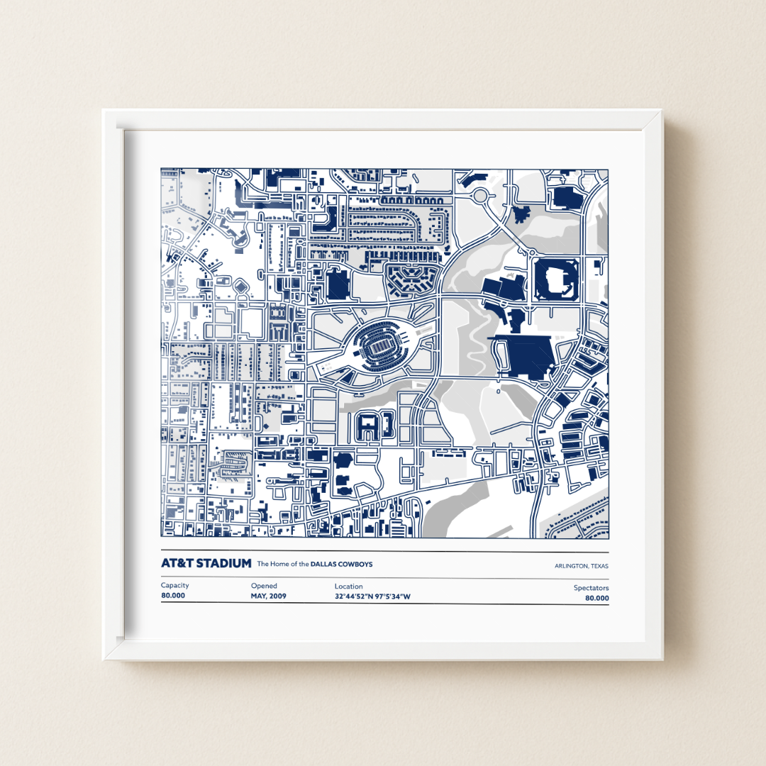 AT&T Soccer Stadium - City Map Light