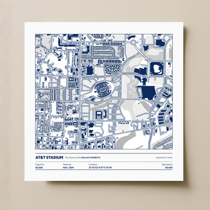 AT&T Soccer Stadium - City Map Light