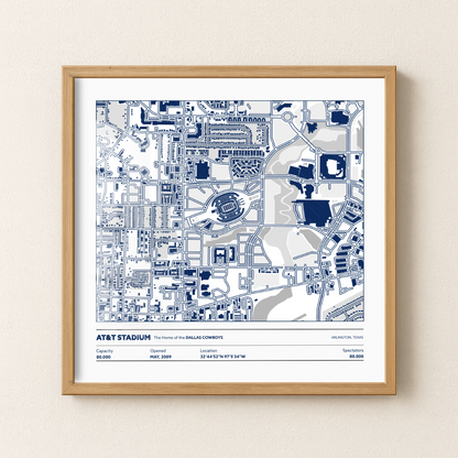AT&T Soccer Stadium - City Map Light