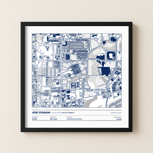 AT&T Soccer Stadium - City Map Light
