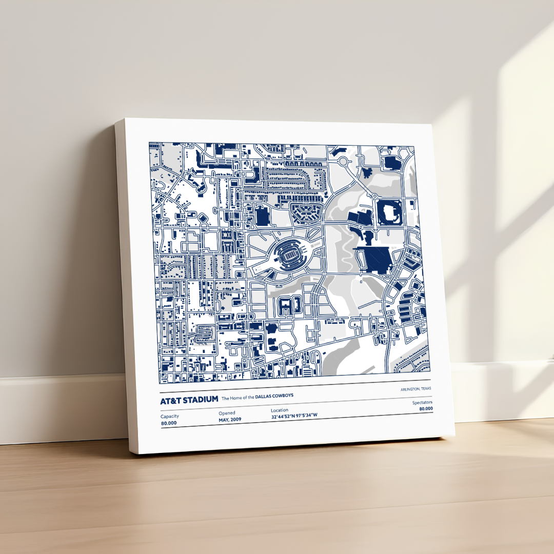 AT&T Soccer Stadium - City Map Light