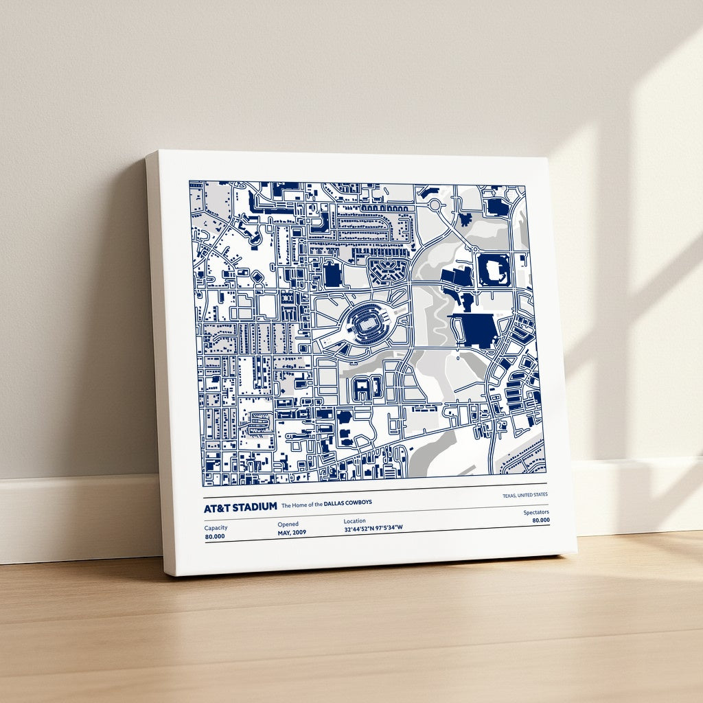 AT&T Stadium - City Map Light