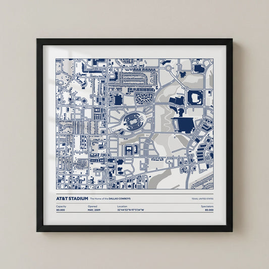 AT&T Stadium - City Map Light