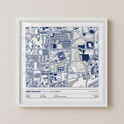AT&T Stadium - City Map Light