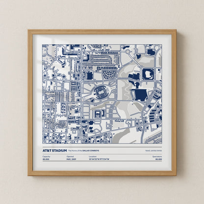 AT&T Stadium - City Map Light