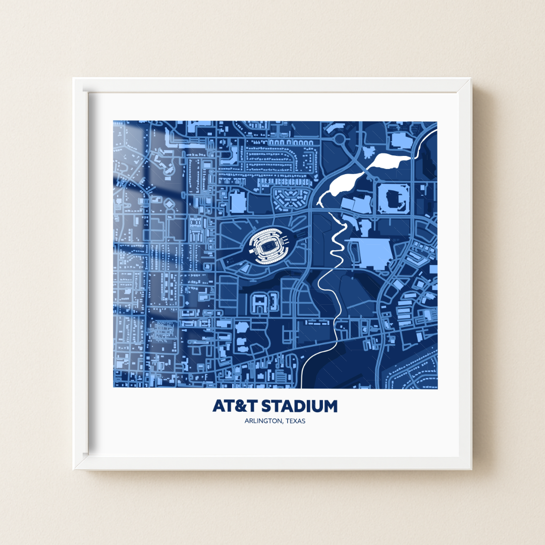 AT&T Soccer Stadium - City Map Dark