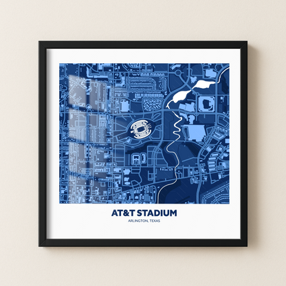 AT&T Soccer Stadium - City Map Dark