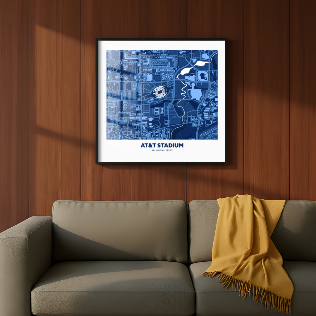AT&T Soccer Stadium - City Map Dark