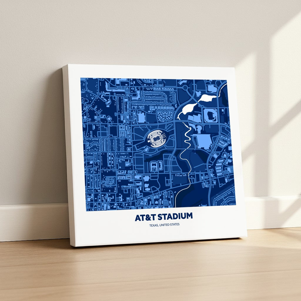 AT&T Stadium - City Map Dark
