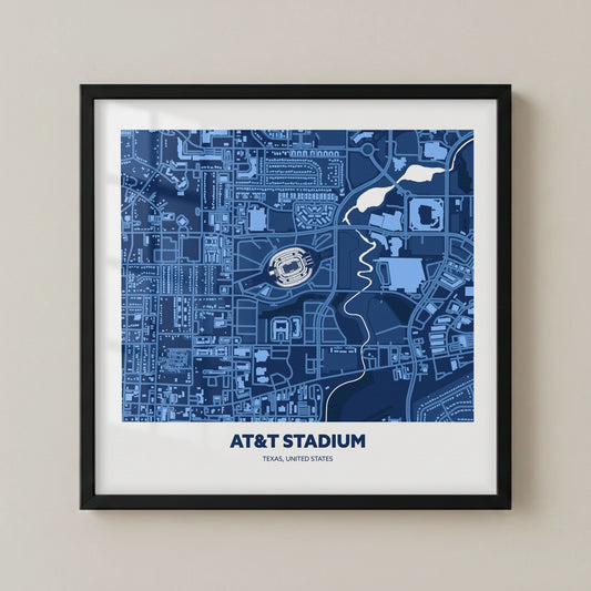 AT&T Stadium - City Map Dark