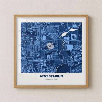 AT&T Stadium - City Map Dark