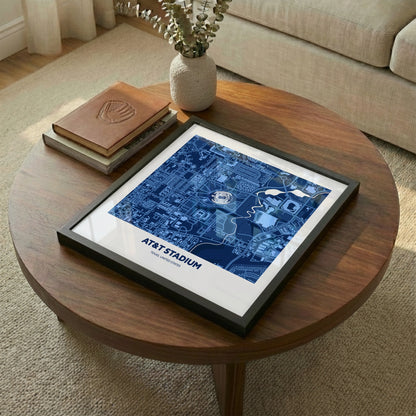 AT&T Stadium - City Map Dark