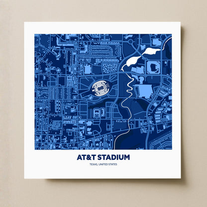 AT&T Stadium - City Map Dark