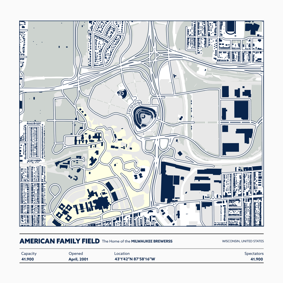 AMERICAN FAMILY FIELD STADIUM Aerial - Detailed