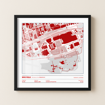 BMO Field Soccer Stadium - City Map Light