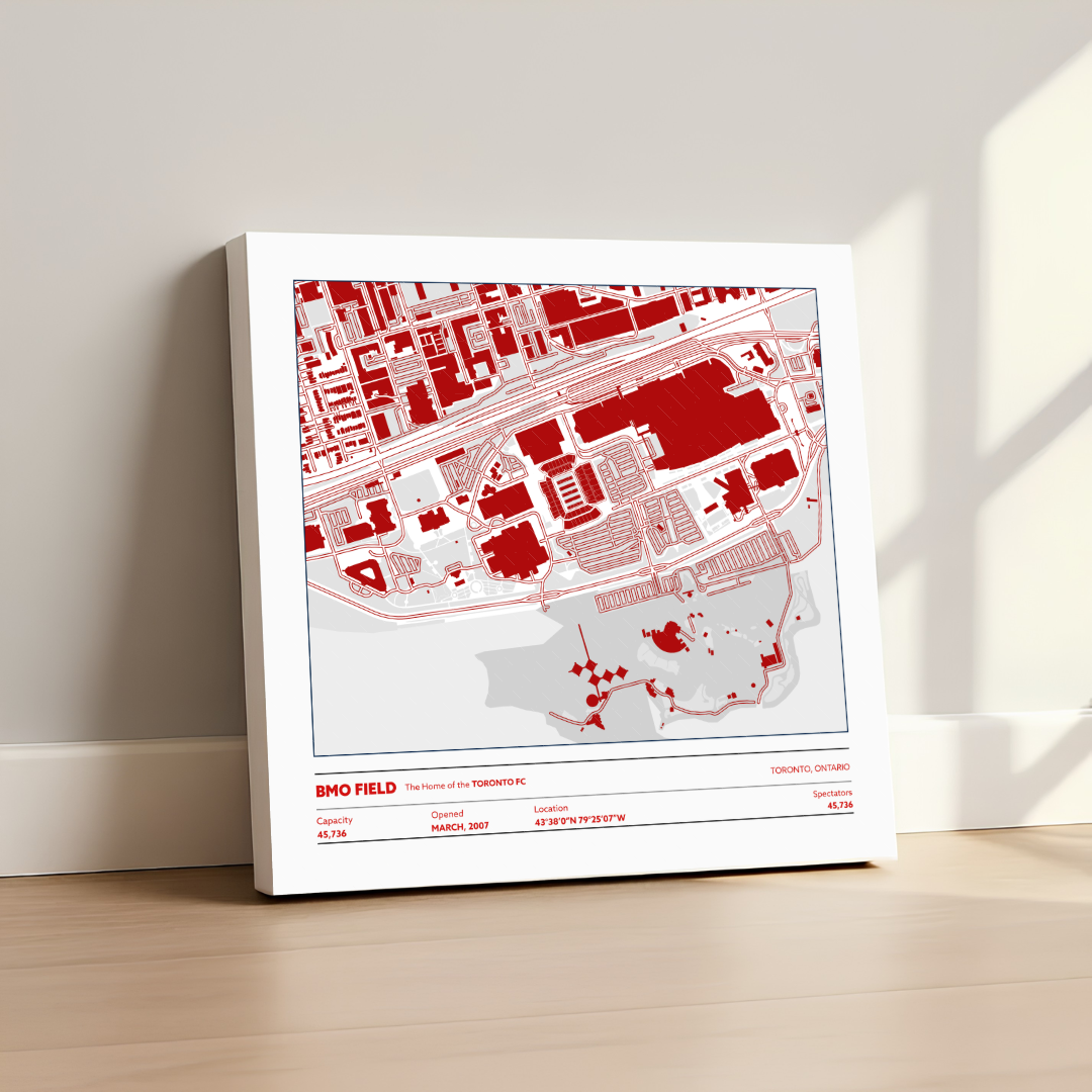 BMO Field Soccer Stadium - City Map Light