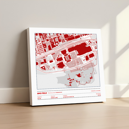 BMO Field Soccer Stadium - City Map Light